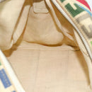 FENDI Zucca Canvas Celeria Boston Bag 2way Multicolor Gold Auth 175576A-21