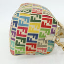 FENDI Zucca Canvas Celeria Boston Bag 2way Multicolor Gold Auth 175576A-4