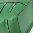 CELINE Shoulder Bag Leather Green Gold Auth 175580A-15