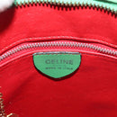 CELINE Shoulder Bag Leather Green Gold Auth 175580A-18
