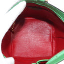 CELINE Shoulder Bag Leather Green Gold Auth 175580A-11