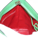 CELINE Shoulder Bag Leather Green Gold Auth 175580A-19
