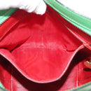 CELINE Shoulder Bag Leather Green Gold Auth 175580A-22