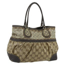GUCCI GG Crystal Tote Bag Coated Canvas Beige Gold 223963 Auth 175582-1