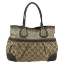 GUCCI GG Crystal Tote Bag Coated Canvas Beige Gold 223963 Auth 175582-2