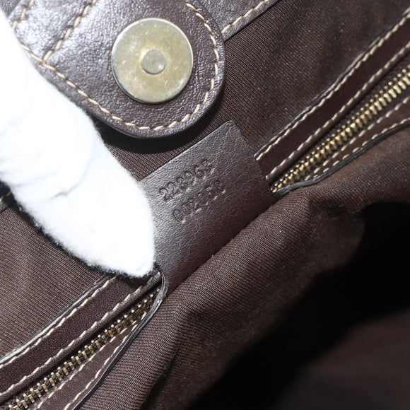 GUCCI GG Crystal Tote Bag Coated Canvas Beige Gold 223963 Auth 175582