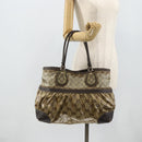 GUCCI GG Crystal Tote Bag Coated Canvas Beige Gold 223963 Auth 175582-21