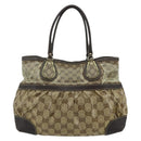 GUCCI GG Crystal Tote Bag Coated Canvas Beige Gold 223963 Auth 175582-3
