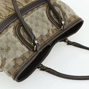 GUCCI GG Crystal Tote Bag Coated Canvas Beige Gold 223963 Auth 175582-6