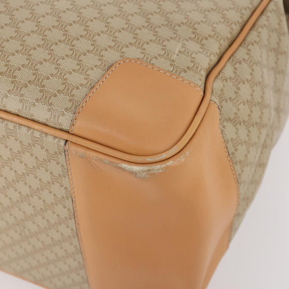 CELINE Macadam Canvas Hand Bag PVC Beige Gold Auth 175583A