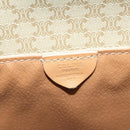 CELINE Macadam Canvas Hand Bag PVC Beige Gold Auth 175583A-18