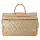CELINE Macadam Canvas Hand Bag PVC Beige Gold Auth 175583A-3