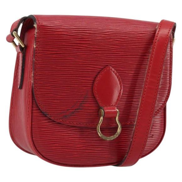 LOUIS VUITTON Epi Saint Cloud PM Shoulder Bag Red M52217 LV Auth 175585