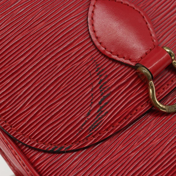 LOUIS VUITTON Epi Saint Cloud PM Shoulder Bag Red M52217 LV Auth 175585
