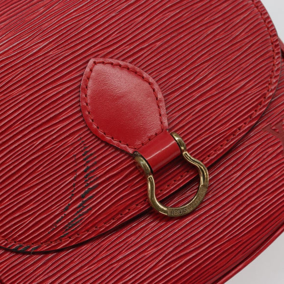 LOUIS VUITTON Epi Saint Cloud PM Shoulder Bag Red M52217 LV Auth 175585