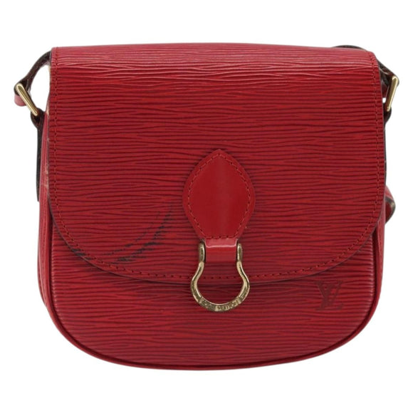LOUIS VUITTON Epi Saint Cloud PM Shoulder Bag Red M52217 LV Auth 175585