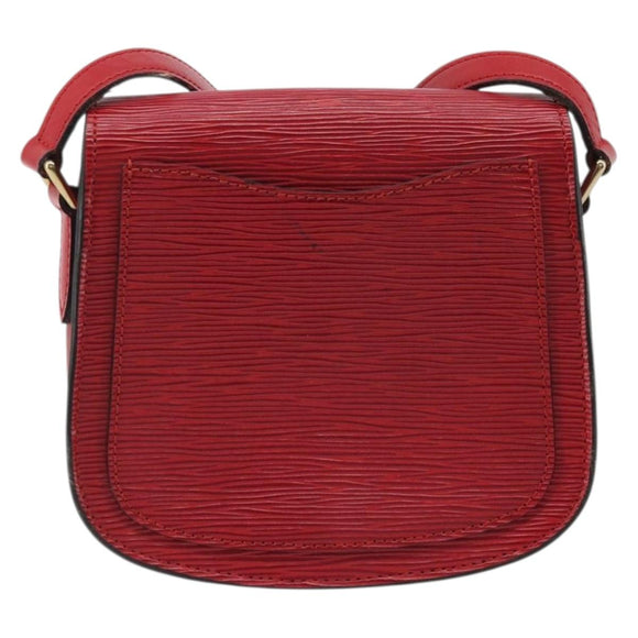 LOUIS VUITTON Epi Saint Cloud PM Shoulder Bag Red M52217 LV Auth 175585