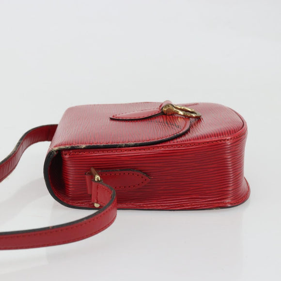 LOUIS VUITTON Epi Saint Cloud PM Shoulder Bag Red M52217 LV Auth 175585