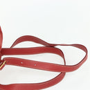 GUCCI Bamboo Backpack Suede Red Gold 003 2058 0030 Auth 175586-14