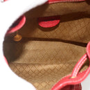 GUCCI Bamboo Backpack Suede Red Gold 003 2058 0030 Auth 175586-11