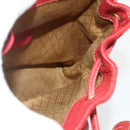 GUCCI Bamboo Backpack Suede Red Gold 003 2058 0030 Auth 175586-21