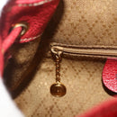 GUCCI Bamboo Backpack Suede Red Gold 003 2058 0030 Auth 175586-23