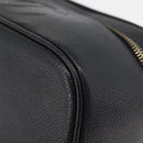 CHANEL Vanity Cosmetic Pouch Caviar Skin Black Gold CC Auth 175587-11