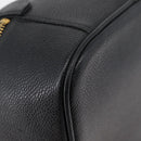 CHANEL Vanity Cosmetic Pouch Caviar Skin Black Gold CC Auth 175587-12
