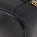 CHANEL Vanity Cosmetic Pouch Caviar Skin Black Gold CC Auth 175587-13