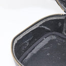CHANEL Vanity Cosmetic Pouch Caviar Skin Black Gold CC Auth 175587-18