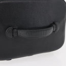 CHANEL Vanity Cosmetic Pouch Caviar Skin Black Gold CC Auth 175587-7