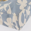 CHANEL COCO Mark Chain Shoulder Bag Canvas Light Blue Gold CC Auth 175589A-15