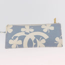 CHANEL COCO Mark Chain Shoulder Bag Canvas Light Blue Gold CC Auth 175589A-20