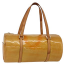 LOUIS VUITTON Monogram Vernis Bedford Hand Bag Beige M91006 LV Auth 175595-1
