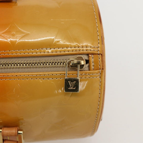 LOUIS VUITTON Monogram Vernis Bedford Hand Bag Beige M91006 LV Auth 175595