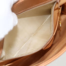 CELINE Macadam Canvas Horse Carriage Bag PVC Leather Brown Gold Auth 175596A-22