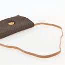 CELINE Macadam Canvas Horse Carriage Bag PVC Leather Brown Gold Auth 175596A-7