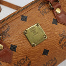 MCM Logogram Vicetos Mini Boston Bag PVC 2way Brown Gold Auth 175597-12