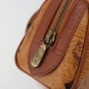 MCM Logogram Vicetos Mini Boston Bag PVC 2way Brown Gold Auth 175597-18
