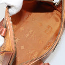 MCM Logogram Vicetos Mini Boston Bag PVC 2way Brown Gold Auth 175597-11