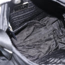 PRADA Shoulder Bag Nylon Black Silver Auth 175598-10