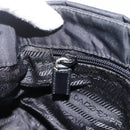 PRADA Shoulder Bag Nylon Black Silver Auth 175598-25