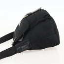 PRADA Shoulder Bag Nylon Black Silver Auth 175598-3