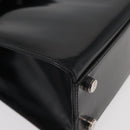 Salvatore Ferragamo Gancini Bag Patent leather 2way Black Silver Auth 175600A-9