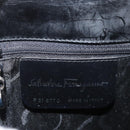 Salvatore Ferragamo Gancini Bag Patent leather 2way Black Silver Auth 175600A-12