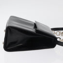 Salvatore Ferragamo Gancini Bag Patent leather 2way Black Silver Auth 175600A-3