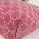 CELINE Paris Macadam Canvas Tote Bag Denim Pink Gold Auth 175602-15