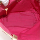 CELINE Paris Macadam Canvas Tote Bag Denim Pink Gold Auth 175602-10