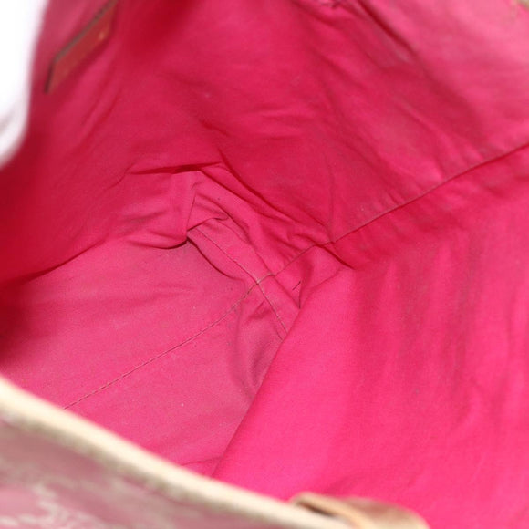 CELINE Paris Macadam Canvas Tote Bag Denim Pink Gold Auth 175602