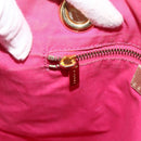CELINE Paris Macadam Canvas Tote Bag Denim Pink Gold Auth 175602-21